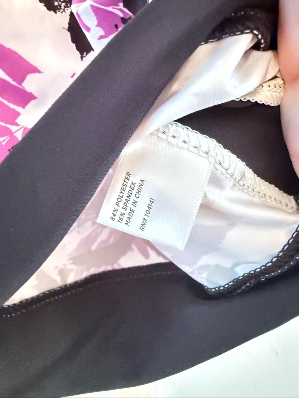 Lady Hagen Pink and Black Floral Polo Tank - Picture 3 of 7